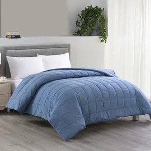 Manta de cama de algodón lavada en cama desordenada - Imagen 1 de 25