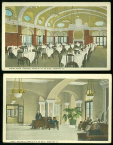 2 POSTCARDS - ELK'S HOME B.P.O. - BEDFORD, VA - Imagen 1 de 1