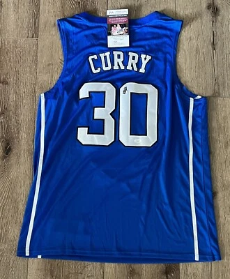 Seth Curry Signed Duke Blue Devils Jersey JSA Size XL - Image 1 of 3
