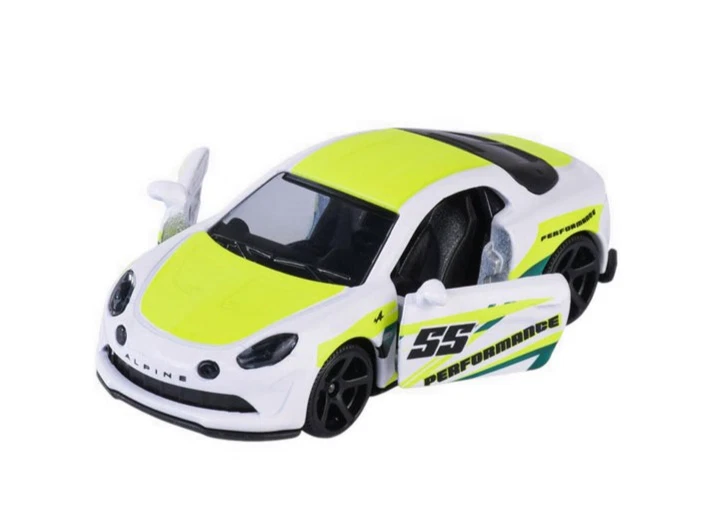 Coches de carreras Alpine A110 R blanco Majorette 221N-2 2024 escala 1:64 coche fundido a presión Foto 1 de 1