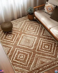 5x7 Machine Washable Area Rug Non-Slip Low Pile Western Tribal Print - Picture 1 of 6