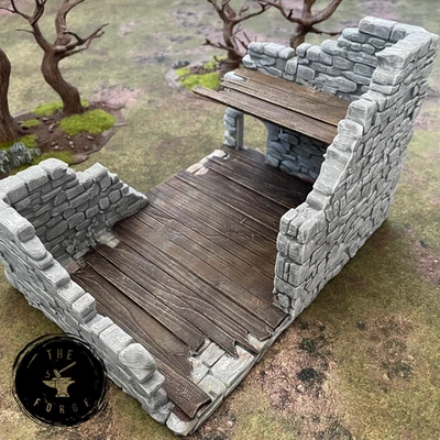 28mm ruined building - scatter tarrain - warhammer/mesbg/bolt action - Image 1 of 4
