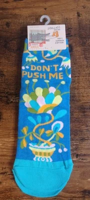 Calcetines al tobillo Blue Q "Don't Push Me" Foto 1 de 4