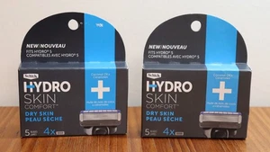 (2) 4 Packs Schick Hydro Skin Comfort 5 Blade Dry Skin Razor Refill 8 Cartridges - Picture 1 of 7