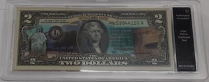 CU Colorized $2 FRN - President James Madison in Plastic Case - Picture 1 of 2