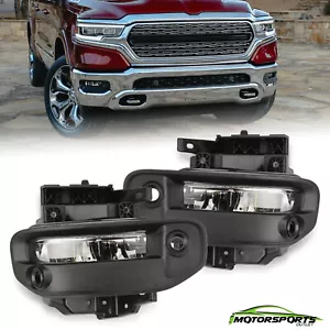 High Power OE LED Fog Lights For 2019-2022 Dodge Ram 1500 Clear Lens Lamps Pair - Foto 1 di 8