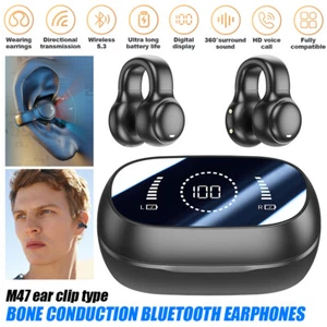 Wireless Bluetooth Earphones Headphones Sports Ear Hook Earbuds Touch Headset UK - Picture 1 of 15