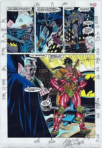 BATMAN ANNUAL 17 COMIC PRODUCTION ART ORIGINAL SIGNED COA ADRIENNE ROY PG 37 - Picture 1 of 3