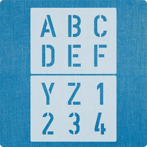 Schablonen Buchstaben groß 5cm • Alphabet  und  Ziffern • Set Nr.35 - Bild 1 von 4