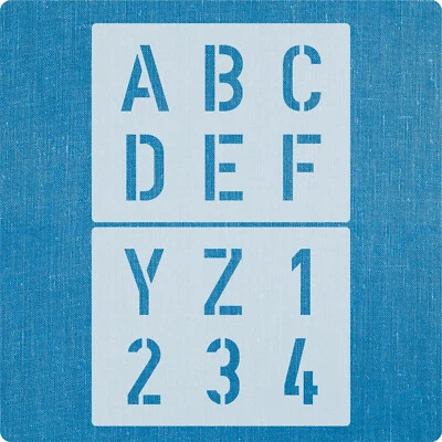 Schablonen Buchstaben groß 5cm • Alphabet  und  Ziffern • Set Nr.35 - Bild 1 von 4