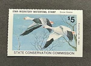 WTDstamps - 1982 IOWA - State Duck Stamp - Lot1 - Mint OG NH - Picture 1 of 2