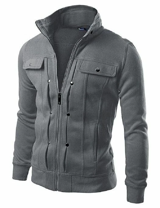 JAQUETA MASCULINA DOUBLJU GOLA ALTA COM ZÍPER - VERIFIQUE COR E TAMANHO - Imagem 1 de 1