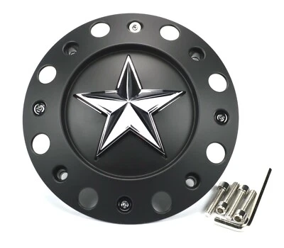 NEW KMC XD Series Rockstar SHORT Wheel Center Cap Matte Black XD775 1001775B - Image 1 of 4