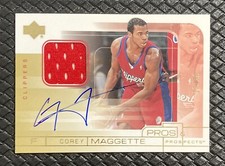2001-02 Upper Deck Pros & Prospects COREY MAGGETTE Auto Patch GOLD /50 RARE