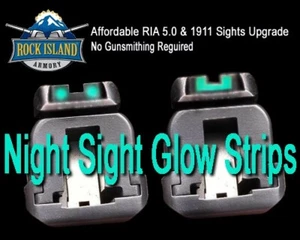 Rock Island Armory RIA 5.0 & 1911 Sight Upgrade NIGHT SIGHT GLOW STRIPS Free S&H - Picture 1 of 22