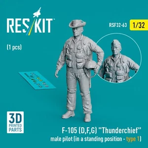 F-105 (D,F,G) Thunderchief Male Pilot Scale Figuren Bausatz 1:32 ResKit RSF32-0063 - Bild 1 von 1