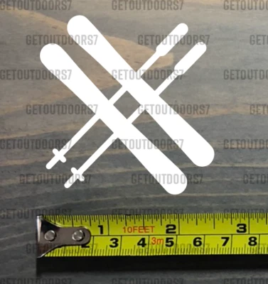 Skier Ski Lift Sticker Decal 2.5" Salomon Rossi Blizzard Skis Die Cut Volkl XO