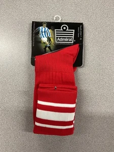 Admiral Athletic Sock, Red/ White stripes, Youth 7-9 - Picture 1 of 2