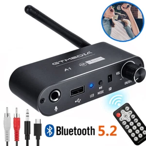 EE. UU. GTMEDIA Hi-Fi Bluetooth v5.2 Receptor de Audio Estéreo RCA MICRÓFONO COAXIAL USB-A AUX - Imagen 1 de 21
