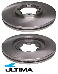 FRONT VENTED DISC BRAKE ROTORS FOR NISSAN TERRANO R50 QD32ETI 3.2L I4 12/1998 ON - Picture 1 of 1