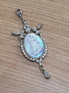 KIRKS FOLLY FAIRY GODMOTHER AURORA BOREALIS SILVER TONE PENDANT *RETIRED* - Picture 1 of 5