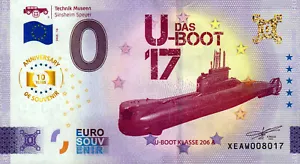 Null Euro Schein - 0 Euro - Technik Museen Sinsheim Speyer 2025-10 U-Boot ANNIV - Bild 1 von 1