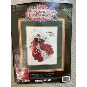 NIB Dimensions Angel Of Peace Ribbon Embroidery Cross Stitch Kit Christmas 1441 - Picture 1 of 4