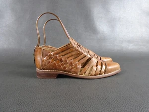 Bed Stu Damenschuhe 7 La Cruces Huarache handgewebte Ledersandalen braun - Bild 1 von 12