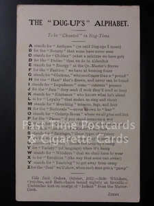 Vers Postkarte: DAS ALPHABET DER "AUSGRABUNGEN" (zu singen in Rag-Time) UB um 1907 - Bild 1 von 1