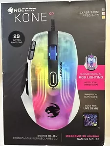 Roccat Kone XP Lightweight 19000dpi Optical RGB Gaming Mouse For PC/Laptop White - Picture 1 of 4