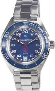 Reloj mecánico automático Vostok Komandirskie 650547 azul 24 horas vendedor de EE. UU. - Imagen 1 de 10
