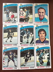 1976-77 Topps Hockey Pittsburg Penguins. 9 different players lot - Picture 1 of 2