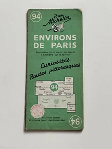 Vintage Carte Michelin Paper Map.no 94, Environs De Paris, 1950's approx - Picture 1 of 2