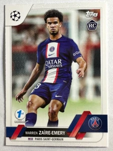 2022-23 Topps UEFA UCL 1st Edition Paris PSG Warren Zaire-Emery RC - Bild 1 von 1