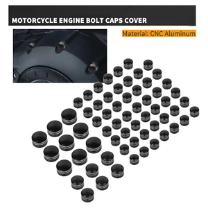 63X Topper Engine Bolt Caps Cover Kit For Harley Twin Cam Heritage Softail FLSTC - Picture 1 of 14