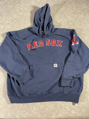 Stitches Genuine Merchandise Boston RedSox Hoodie Adult XL Blue Sweater Mens Cover