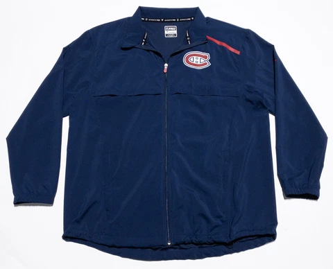 Montreal Canadiens Jacket Men's XL Fanatics NHL Authentic Pro Full Zip Blue Cover
