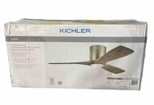 Kichler 300032 Volos 48" 3 Blade Hugger Indoor Ceiling Fan - Wall - Black - Picture 1 of 1