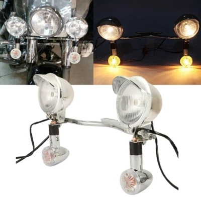 Luces de paso barra señales de giro puntual para Yamaha V Star XVS 250 650 950 1100 EE. UU. Foto 1 de 4