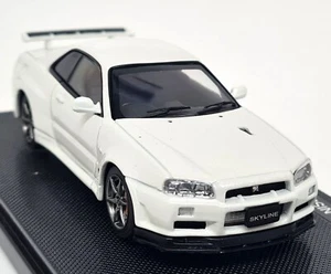 Ebbro 1/43 Nissan Skyline GT-R R34 V Spec II White Diecast Scale Model Car - Picture 1 of 8