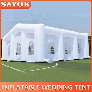 Inflatable Wedding Tent W/ Windows Event Air House Marquee Night Club Tent Sale - Picture 1 of 26