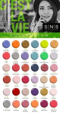 Polvo de inmersión de color de uñas SNS C'EST LA VIE & COLECCIÓN DE VERANO INDIO LV & IS  Foto 1 de 2