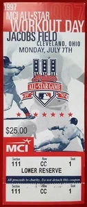 1997 MLB ALL-STAR WORKOUT DAY TICKET Jacobs Field, Cleveland, OH 7/7/97 - Picture 1 of 4