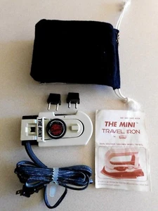 Vintage The Mini Travel Iron, Model TK-501L w/manual, adapters & bag  - Picture 1 of 8