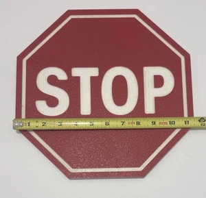 Stop Sign Octagon Plastic Sign Heavy Duty Weather Resistant Decor - Picture 1 of 5