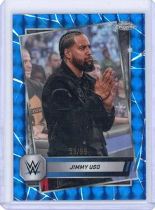 2025 Topps Chrome WWE Jimmy Uso Blue Geometric Refractor #/99 - Bild 1 von 2