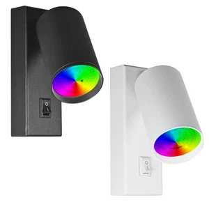 LED Wandleuchte 6W RGB RGBW Lampe GU10 Wand Wand SCHWENKBAR Farblicht 230V - Bild 1 von 14