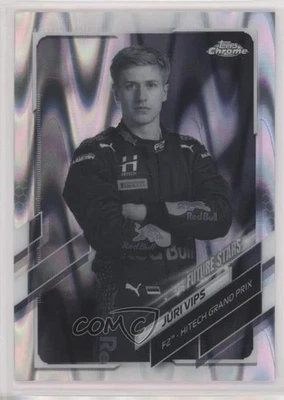 2021 Topps Chrome Formula 1 Black & White RayWave Refractor Juri Vips Jüri #69 - Image 1 of 2