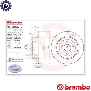2x BRAKE DISC 08.9913.11 FOR LAND ROVER FREELANDER/VAN 224DT/DW12BTED4 2.2L 6cyl - Picture 1 of 9