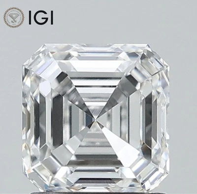 IGI Certified Lab Grown CVD Diamond ASSCHER Cut 1.06 Ct D Color VS1 Clarity - Image 1 of 4